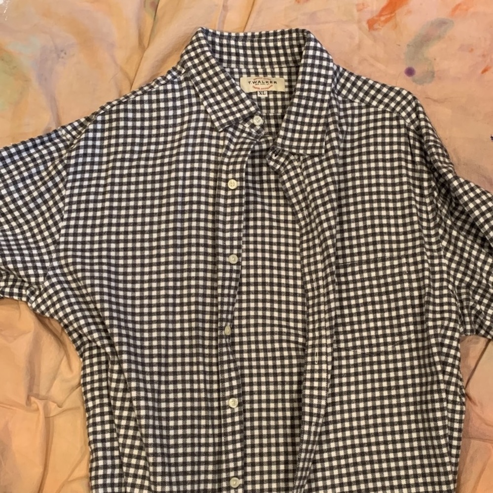 Grey flannel shirt. Very comfortable